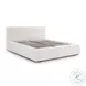 Meena Cream Upcycled Linen Upholstered Panel Storage Bedroom Set