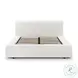 Meena Cream Upcycled Linen Upholstered Panel Storage Bedroom Set
