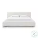 Meena Cream Upcycled Linen King Upholstered Storage Bed