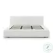 Meena Cream Upcycled Linen King Upholstered Storage Bed