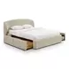 Corey Taupe Performance Fabric Queen Upholstered Storage Panel Bed