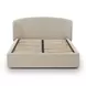 Corey Taupe Performance Fabric Queen Upholstered Storage Panel Bed