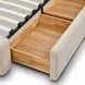 Corey Taupe Performance Fabric Queen Upholstered Storage Panel Bed