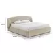 Corey Taupe Performance Fabric King Upholstered Storage Panel Bed
