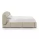 Corey Taupe Performance Fabric King Upholstered Storage Panel Bed