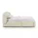 Corey Cream Performance Fabric Queen Upholstered Storage Panel Bed