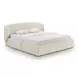 Corey Cream Performance Fabric King Upholstered Storage Panel Bed