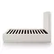 Parker Cream Performance Fabric Queen Upholstered Panel Bed