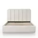 Parker Cream Performance Fabric King Upholstered Panel Bed