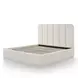 Parker Cream Performance Fabric King Upholstered Panel Bed