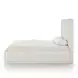 Parker Cream Performance Fabric King Upholstered Panel Bed