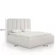 Parker Cream Performance Fabric King Upholstered Panel Bed