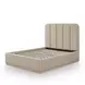 Parker Tan Performance Fabric Queen Upholstered Panel Bed