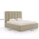 Parker Tan Performance Fabric King Upholstered Panel Bed