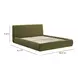 Isla Green Performance Velvet Queen Upholstered Panel Bed