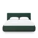 Isla Forest Green Performance Chenille Queen Upholstered Panel Bed