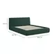 Isla Forest Green Performance Chenille Queen Upholstered Panel Bed