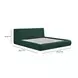 Isla Forest Green Performance Chenille King Upholstered Panel Bed