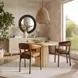 Tanya Black Round Wall Mirror