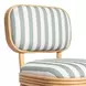 Dorine Mint Green and White Performance Fabric Upholstered Dining Chair