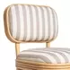 Dorine Khaki and White Performance Fabric Upholstered Dining Chair