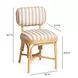 Dorine Khaki and White Performance Fabric Upholstered Dining Chair