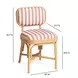 Dorine Cherry and White Performance Fabric Upholstered Dining Chair