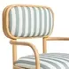 Dorine Mint Green and White Performance Fabric Upholstered Arm Chair