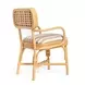 Dorine Khaki and White Performance Fabric Upholstered Arm Chair
