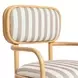 Dorine Khaki and White Performance Fabric Upholstered Arm Chair