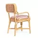 Dorine Cherry and White Performance Fabric Upholstered Arm Chair