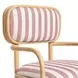 Dorine Cherry and White Performance Fabric Upholstered Arm Chair