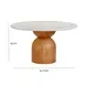 Cynthia Travertine Concrete 54" Round Dining Table