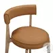 Nikita Saddle Brown Performance Vegan Leather Dining Chair
