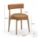 Nikita Saddle Brown Performance Vegan Leather Dining Chair