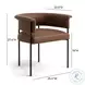 Taylor Saddle Brown Performance Vegan Leather Dining Chair