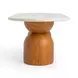 Cynthia Brown and Travertine Concrete 87" Outdoor Long Oval Dining Table