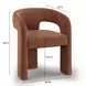 Malone Rust Red Performance Fabric Upholstered Dining Chair