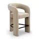 Malone Taupe Performance Fabric Upholstered Counter Height Stool