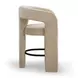 Malone Taupe Performance Fabric Upholstered Counter Height Stool