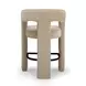 Malone Taupe Performance Fabric Upholstered Counter Height Stool