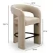 Malone Taupe Performance Fabric Upholstered Counter Height Stool