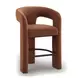 Malone Rust Red Performance Fabric Upholstered Counter Height Stool