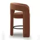 Malone Rust Red Performance Fabric Upholstered Counter Height Stool