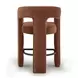 Malone Rust Red Performance Fabric Upholstered Counter Height Stool