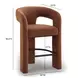 Malone Rust Red Performance Fabric Upholstered Counter Height Stool