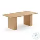 Chelsea Natural Oak Wood 79" Rectangular Dining Table