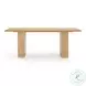 Chelsea Natural Oak Wood 79" Rectangular Dining Table