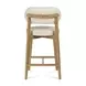 Carnation Cream Upholstered Counter Height Stool