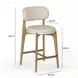 Carnation Cream Upholstered Counter Height Stool